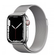 Apple Watch Series 7 Silver Stainless Steel Case with Milanese Loop 45mm Cellular