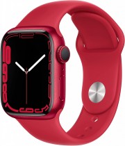 Apple Watch Series 7 41mm GPS Aluminum Case with Clover Sport Band Red