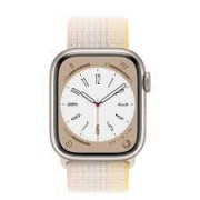 Apple Watch Series 8  45MM Aluminium Case with White Sport Band Starlight MNP23